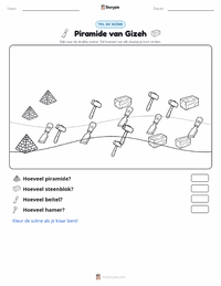 Piramides van Gizeh afdrukbare werkblad voorbeeld