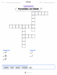 Pyramiden von Gizeh druckbare Arbeitsblatt Vorschau