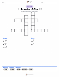 Pyramids of Giza printable worksheet preview