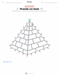 Piramides van Gizeh afdrukbare werkblad voorbeeld