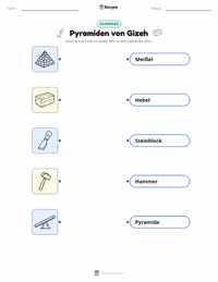 Pyramiden von Gizeh druckbare Arbeitsblatt Vorschau