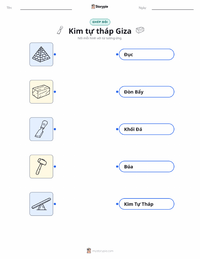 Tài liệu in sẵn Quần thể kim tự tháp Giza cho trẻ em