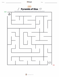 Pyramids of Giza printable worksheet preview