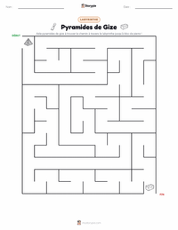 Aperçu de la feuille de travail imprimable Pyramides de Gizeh