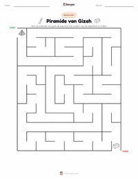 Piramides van Gizeh afdrukbare werkblad voorbeeld