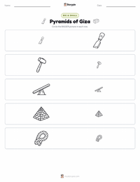 Pyramids of Giza printable worksheet preview