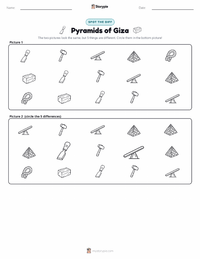 Pyramids of Giza printable worksheet preview