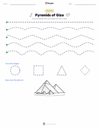 Pyramids of Giza printable worksheet preview