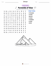 Pyramids of Giza printable worksheet preview