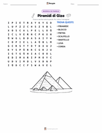 Anteprima della scheda stampabile di Piramidi di Giza