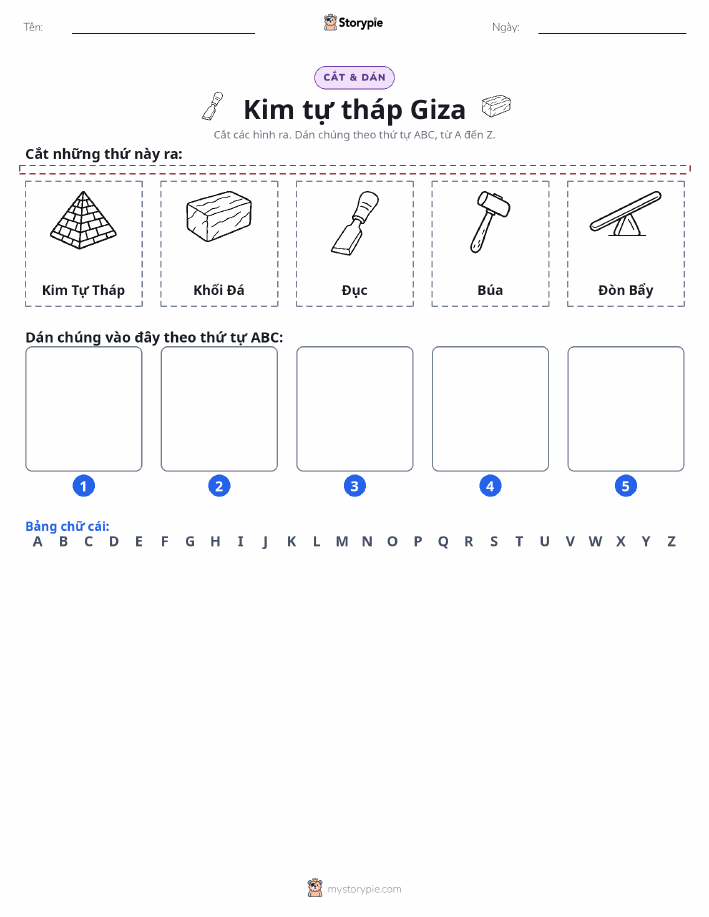 Cắt & Dán Chữ Cái