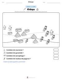 Aperçu de la feuille de travail imprimable Khéops