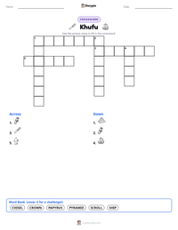 Khufu printable worksheet preview