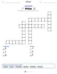 Aperçu de la feuille de travail imprimable Khéops