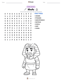 Khufu printable worksheet preview