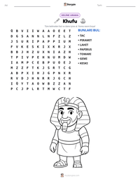 Khufu yazdırılabilir çalışma sayfası önizlemesi