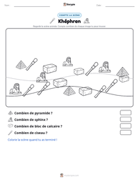 Aperçu de la feuille de travail imprimable Khéphren