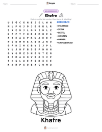 Khafre afdrukbare werkblad voorbeeld