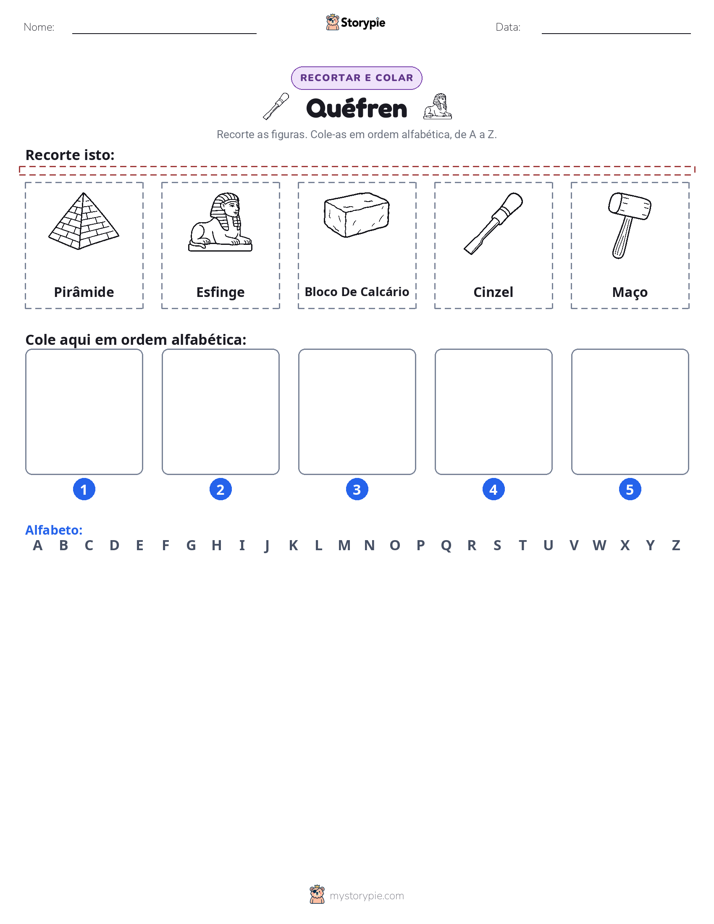 Recortar & Colar Alfabeto
