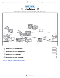 Aperçu de la feuille de travail imprimable Mykérinos