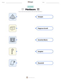 Menkaure printable worksheet preview