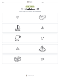 Aperçu de la feuille de travail imprimable Mykérinos
