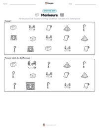 Menkaure printable worksheet preview