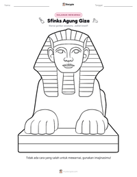 Prabaca lembar kerja cetak Sfinks Agung Giza
