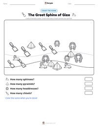 The Great Sphinx of Giza printable worksheet preview