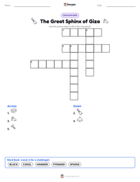 The Great Sphinx of Giza printable worksheet preview
