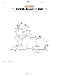 Die Große Sphinx von Gizeh druckbare Arbeitsblatt Vorschau