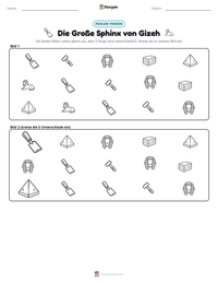 Die Große Sphinx von Gizeh druckbare Arbeitsblatt Vorschau