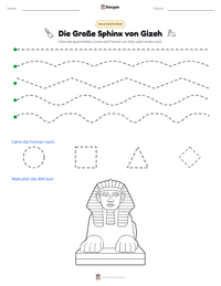 Die Große Sphinx von Gizeh druckbare Arbeitsblatt Vorschau