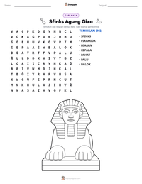 Prabaca lembar kerja cetak Sfinks Agung Giza