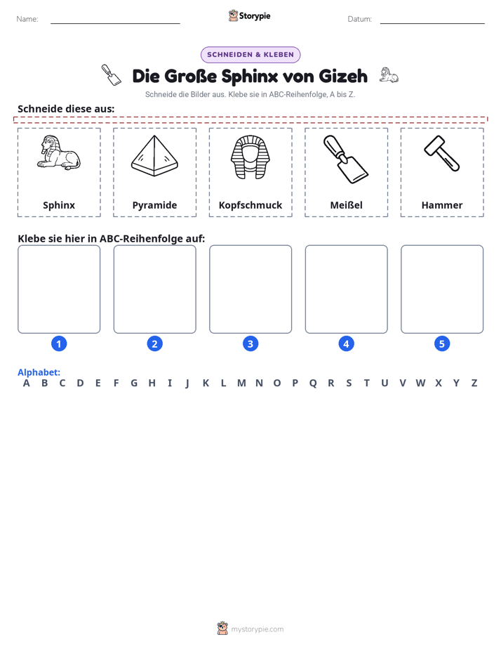 Schneiden & Einfügen Alphabet