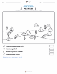 Nile River printable worksheet preview
