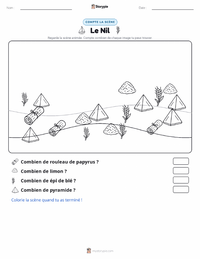 Aperçu de la feuille de travail imprimable Le Nil