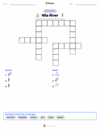 Nile River printable worksheet preview