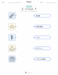 ナイル川 の印刷可能ワークシートプレビュー