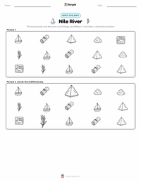 Nile River printable worksheet preview