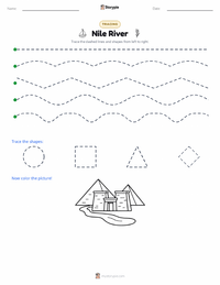Nile River printable worksheet preview