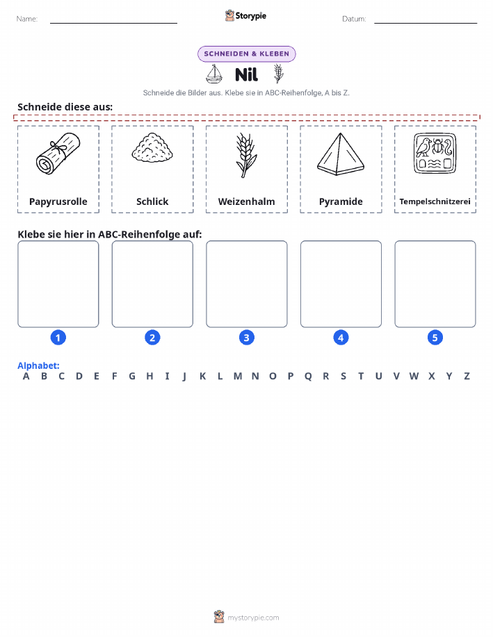 Schneiden & Einfügen Alphabet