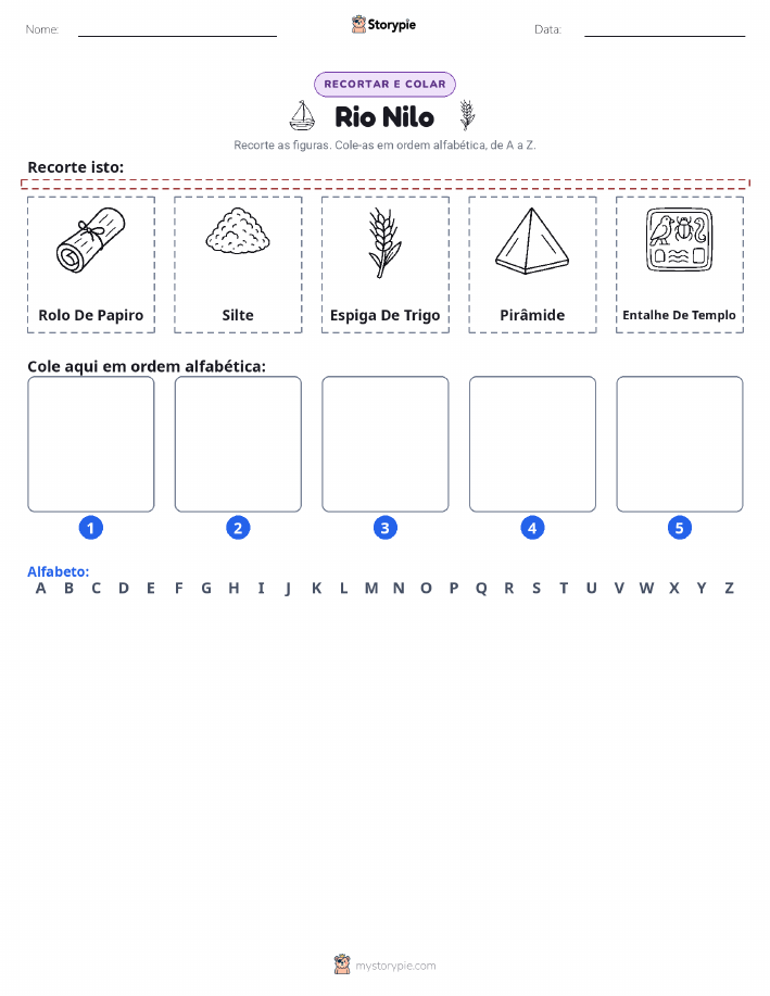 Recortar & Colar Alfabeto