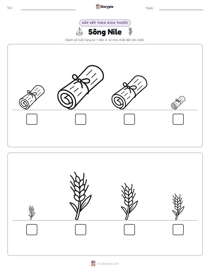 Thứ Tự Kích Thước