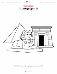 Página de colorir Egito Antigo para crianças