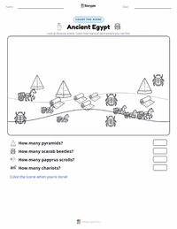 Ancient Egypt printable worksheet preview
