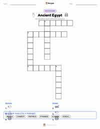 Ancient Egypt printable worksheet preview