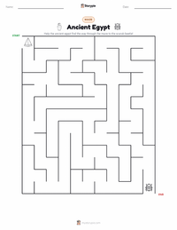 Ancient Egypt printable worksheet preview
