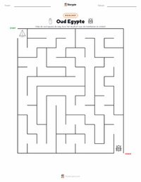 Oude Egypte afdrukbare werkblad voorbeeld