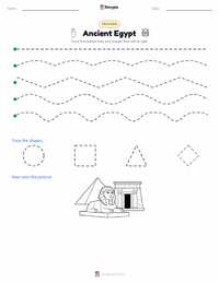 Ancient Egypt printable worksheet preview